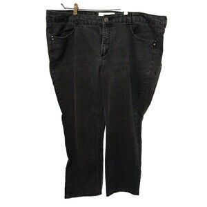 Just My Size Women’s Black Bootcut Jeans Size 24W Blinged On Pockets
